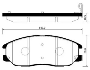 Комплект тормозных колодок HSB GOLD HP1027