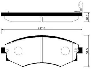 Комплект тормозных колодок HSB GOLD HP4004