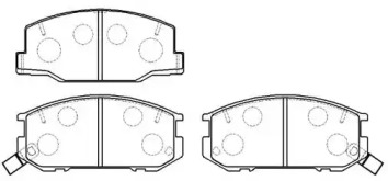 Комплект тормозных колодок HSB GOLD HP5038