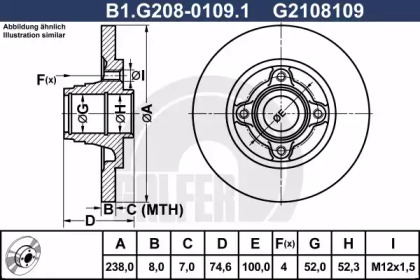 Тормозной диск GALFER B1.G208-0109.1