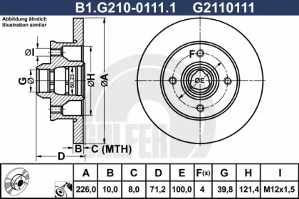 Тормозной диск GALFER B1.G210-0111.1