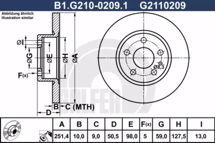 Тормозной диск GALFER B1.G210-0209.1