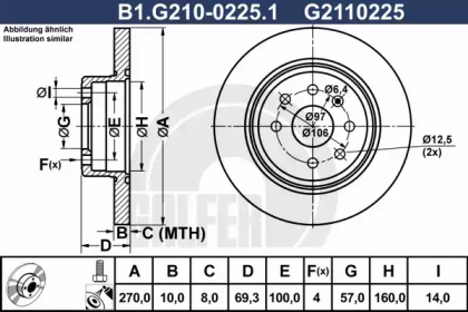 Тормозной диск GALFER B1.G210-0225.1