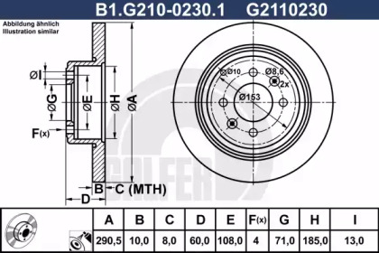 Тормозной диск GALFER B1.G210-0230.1