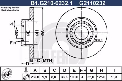 Тормозной диск GALFER B1.G210-0232.1