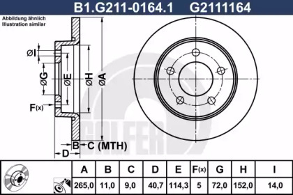 Тормозной диск GALFER B1.G211-0164.1