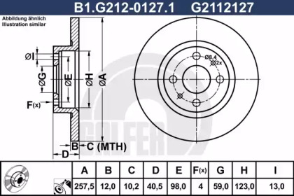 Тормозной диск GALFER B1.G212-0127.1