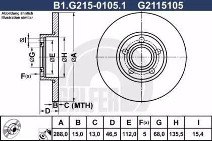 Тормозной диск GALFER B1.G215-0105.1