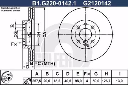 Тормозной диск GALFER B1.G220-0142.1