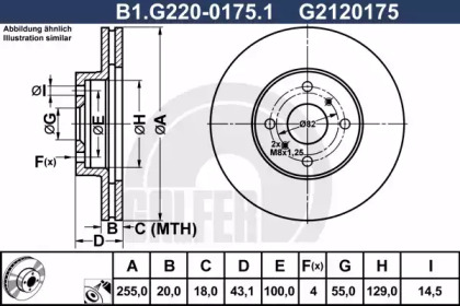 Тормозной диск GALFER B1.G220-0175.1