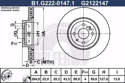 Тормозной диск GALFER B1.G222-0147.1