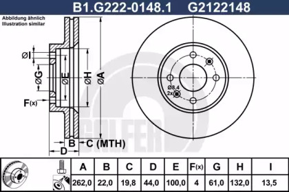 Тормозной диск GALFER B1.G222-0148.1