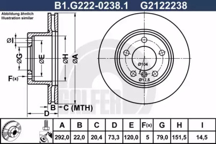 Тормозной диск GALFER B1.G222-0238.1