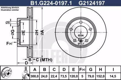 Тормозной диск GALFER B1.G224-0197.1