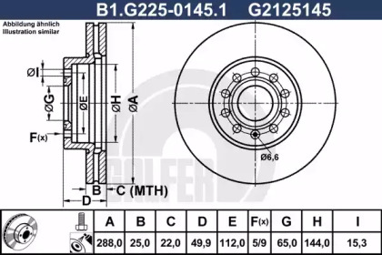 Тормозной диск GALFER B1.G225-0145.1