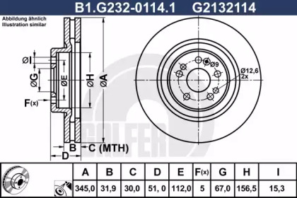 Тормозной диск GALFER B1.G232-0114.1