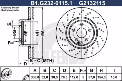 Тормозной диск GALFER B1.G232-0115.1