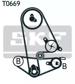 Комплект водяного насоса / зубчатого ремня SKF VKMC 93600