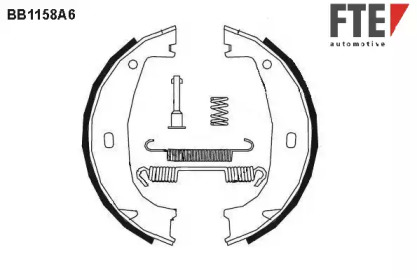 Комплект тормозных колодок, стояночная тормозная система FTE BB1158A6