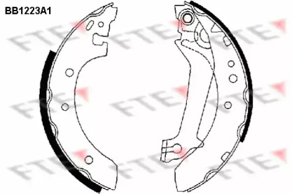 Комлект тормозных накладок FTE BB1223A1