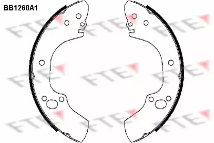 Комлект тормозных накладок FTE BB1260A1