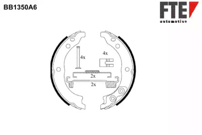 Комлект тормозных накладок FTE BB1350A6