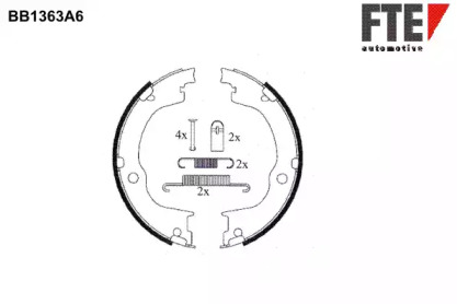 Комлект тормозных накладок FTE BB1363A6