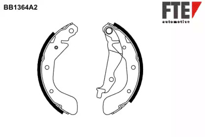 Комлект тормозных накладок FTE BB1364A2