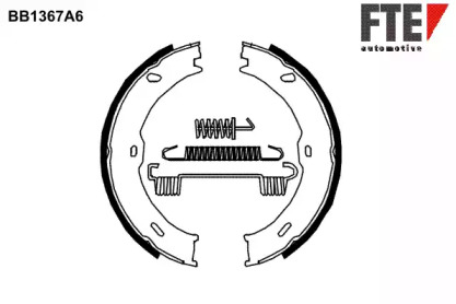 Комлект тормозных накладок FTE BB1367A6