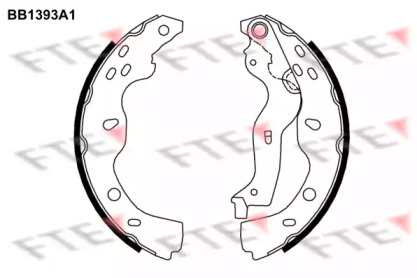 Комлект тормозных накладок FTE BB1393A1
