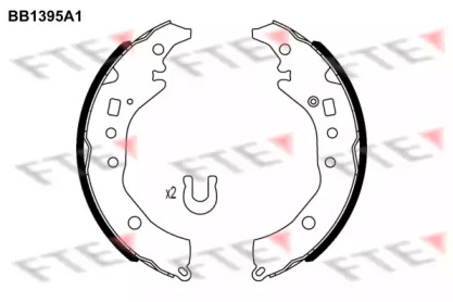 Комлект тормозных накладок FTE BB1395A1