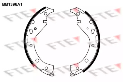 Комлект тормозных накладок FTE BB1396A1