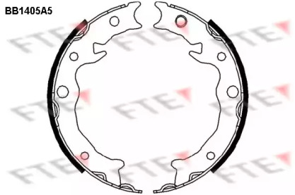 Комплект тормозных колодок, стояночная тормозная система FTE BB1405A5