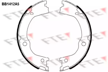 Комлект тормозных накладок FTE BB1412A5