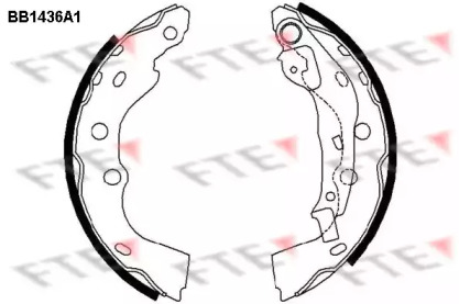 Комлект тормозных накладок FTE BB1436A1