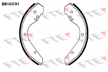 Комлект тормозных накладок FTE BB1437A1