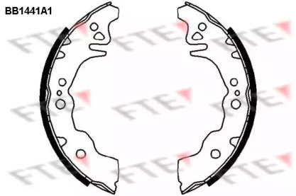 Комлект тормозных накладок FTE BB1441A1