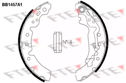 Комлект тормозных накладок FTE BB1457A1