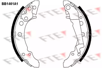 Комлект тормозных накладок FTE BB1461A1