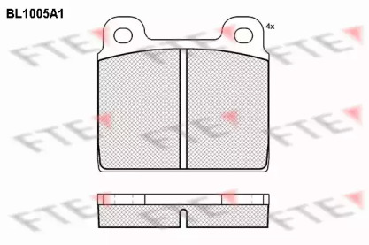 Комплект тормозных колодок FTE BL1005A1