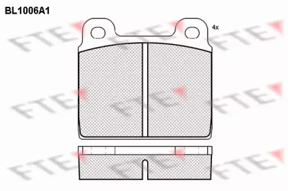 Комплект тормозных колодок FTE BL1006A1