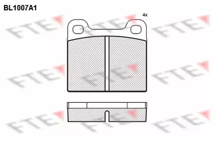 Комплект тормозных колодок FTE BL1007A1