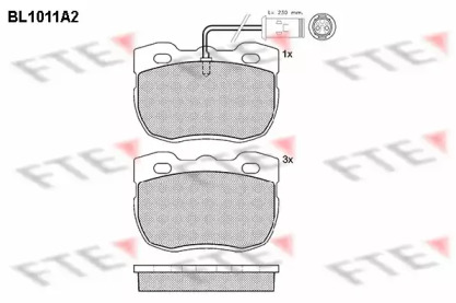 Комплект тормозных колодок FTE BL1011A2