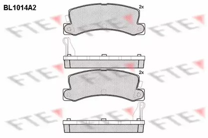 Комплект тормозных колодок FTE BL1014A2