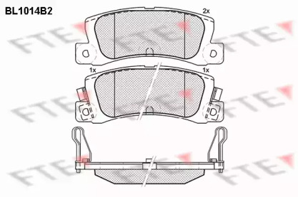 Комплект тормозных колодок FTE BL1014B2