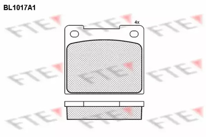 Комплект тормозных колодок FTE BL1017A1