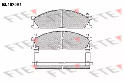 Комплект тормозных колодок FTE BL1020A1