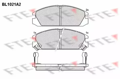 Комплект тормозных колодок FTE BL1021A2