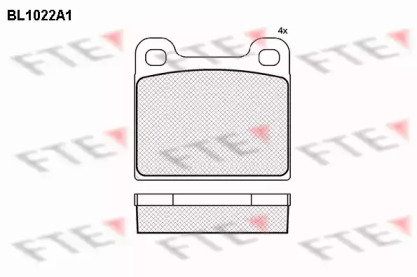 Комплект тормозных колодок FTE BL1022A1