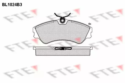 Комплект тормозных колодок FTE BL1024B3